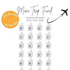 Trip Savings Challenge, Printable Savings Challenge