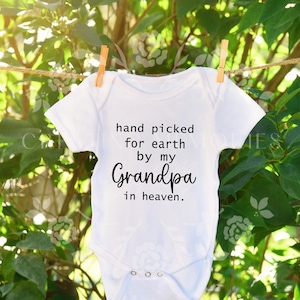 Handverlesen für Erde von Opa im Himmel svg, Baby Shower Geschenk, Schutzengel, Instant Download, Baby svg, geschnittene Datei, In Erinnerung an Opa