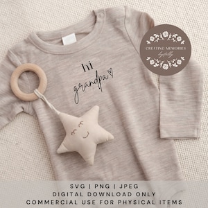 Hallo Opa SVG, Baby Shower Geschenk, sofortiger Download, Schwangerschaft Ankündigung, Geschenk, geschnitten Datei