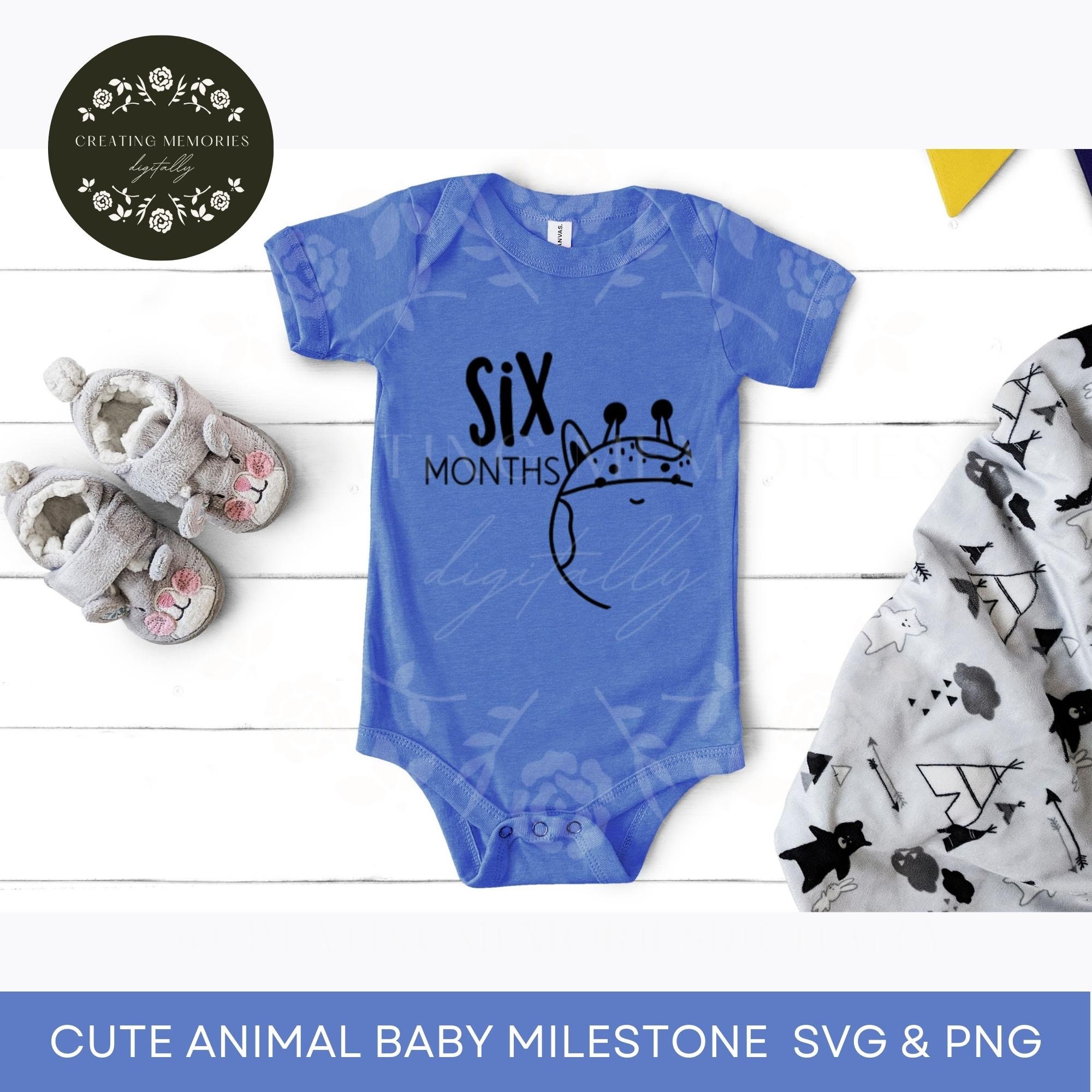 Animal Baby Rounds Svg, Baby Milestone Rounds SVG, Gender Neutral Baby ...