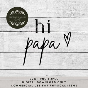 Hallo Papa SVG, Baby Shower Geschenk, sofortiger Download, Schwangerschaft Ankündigung, Geschenk, geschnitten Datei, Baby SVG