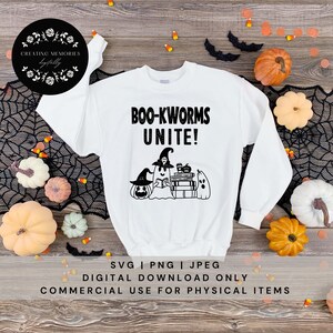 Boo-kworms Unite, Fall SVG, Teacher Halloween SVG , Teacher svg , Cut file for teachers, Fall Decor, Halloween Sayings, Classroom DIY Decor