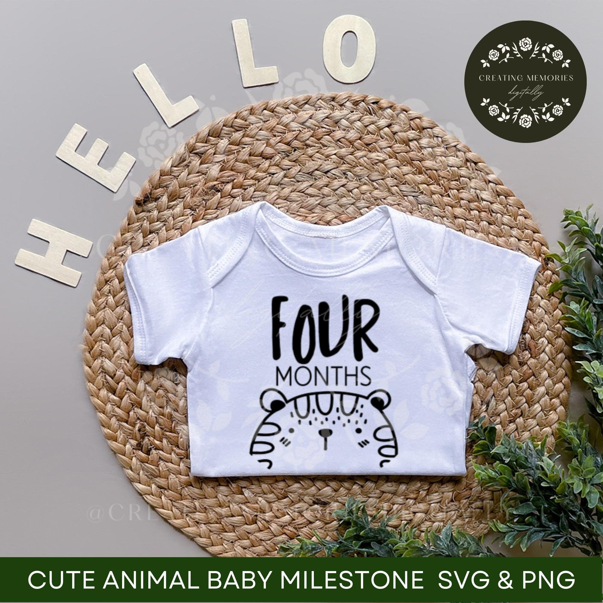 Animal Baby Rounds Svg, Baby Milestone Rounds SVG, Gender Neutral Baby ...