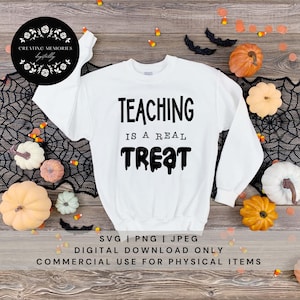 L’enseignement est un vrai régal, Halloween SVG , Enseignant SVG , Fichier coupé pour les enseignants, Décor d’automne, Dictons d’Halloween, Halloween SVG
