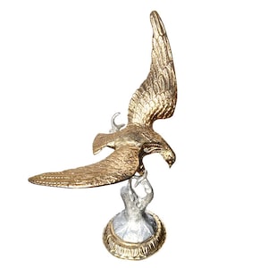 Eagle sculpture, brass, France, 1960s.