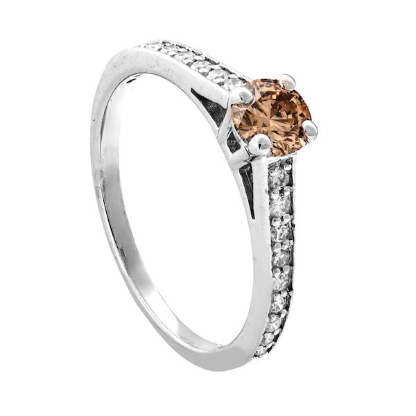 Natural Diamonds Ring, 14kt Weißgold, 0,73ct Diamanten