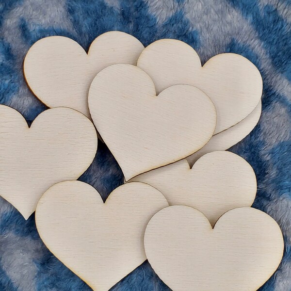 Wholesale (25) Laser Cut Plywood Heart Shape