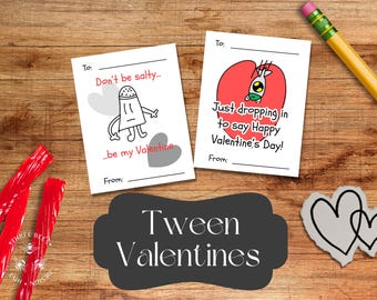 Printable Tween Valentines