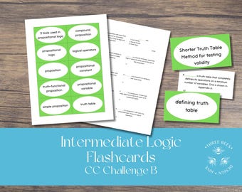 Tarjetas didácticas de lógica intermedia: Desafío B (Descarga digital)