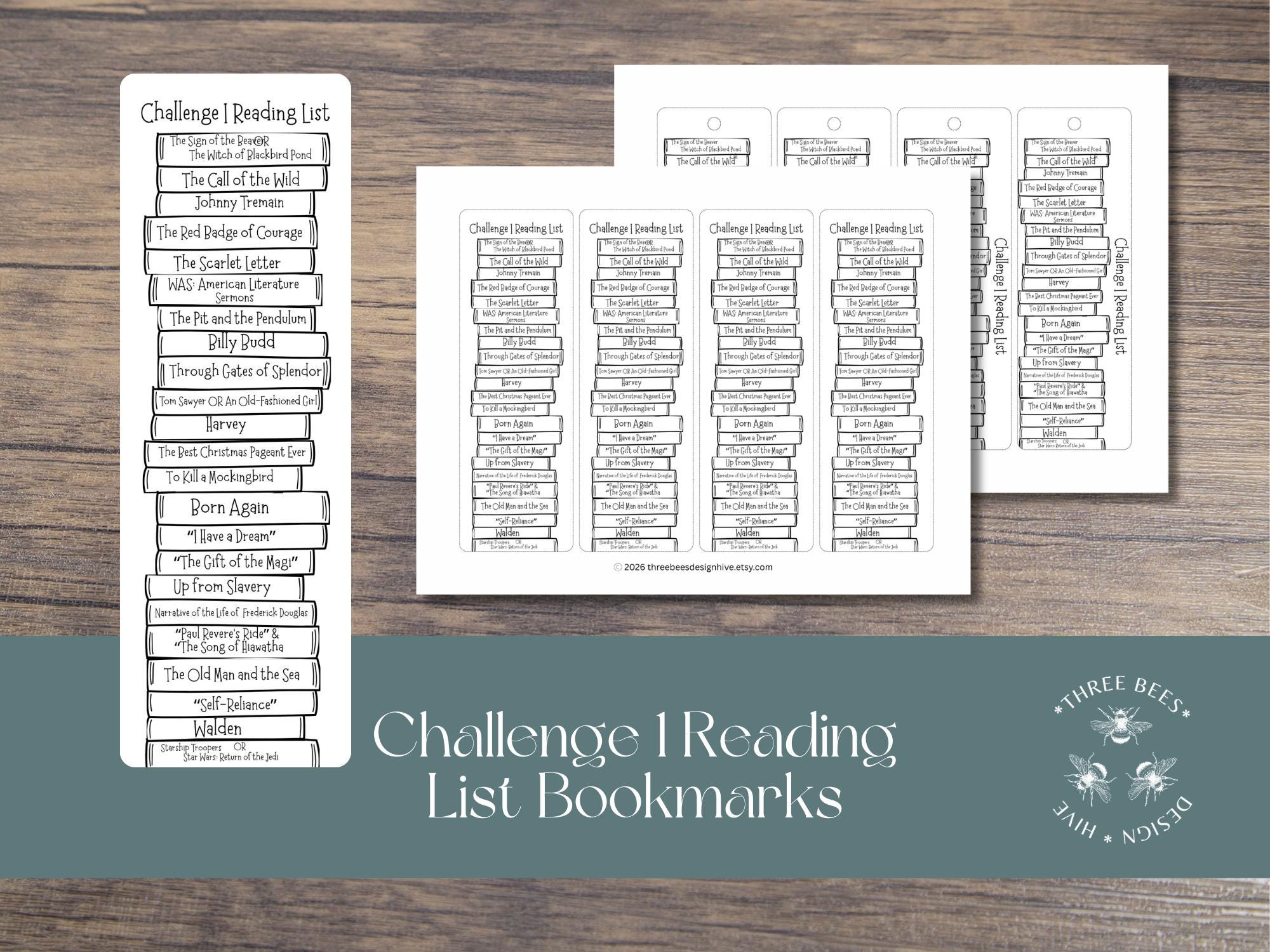 Challenge 1 Exposition Book List Bookmark (digital PDF) - Etsy