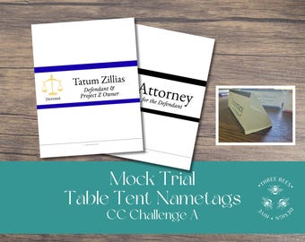 Mock Trial Table Tents – Commonwealth v. Zillias Case