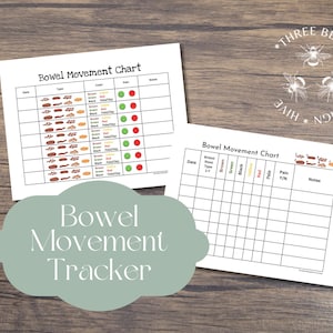 Printable Bowel Movement Tracker, Stool Chart, Bowel Movement Chart, Bathroom Tracker, Stool Tracker, Bristol Stool Chart
