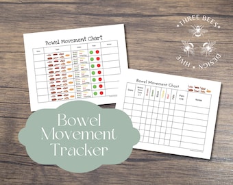 Printable Bowel Movement Tracker, Bristol Stool Chart (Digital Download)