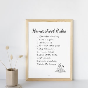 Homeschool Rules, Homeschool Poster, Homeschool Printable