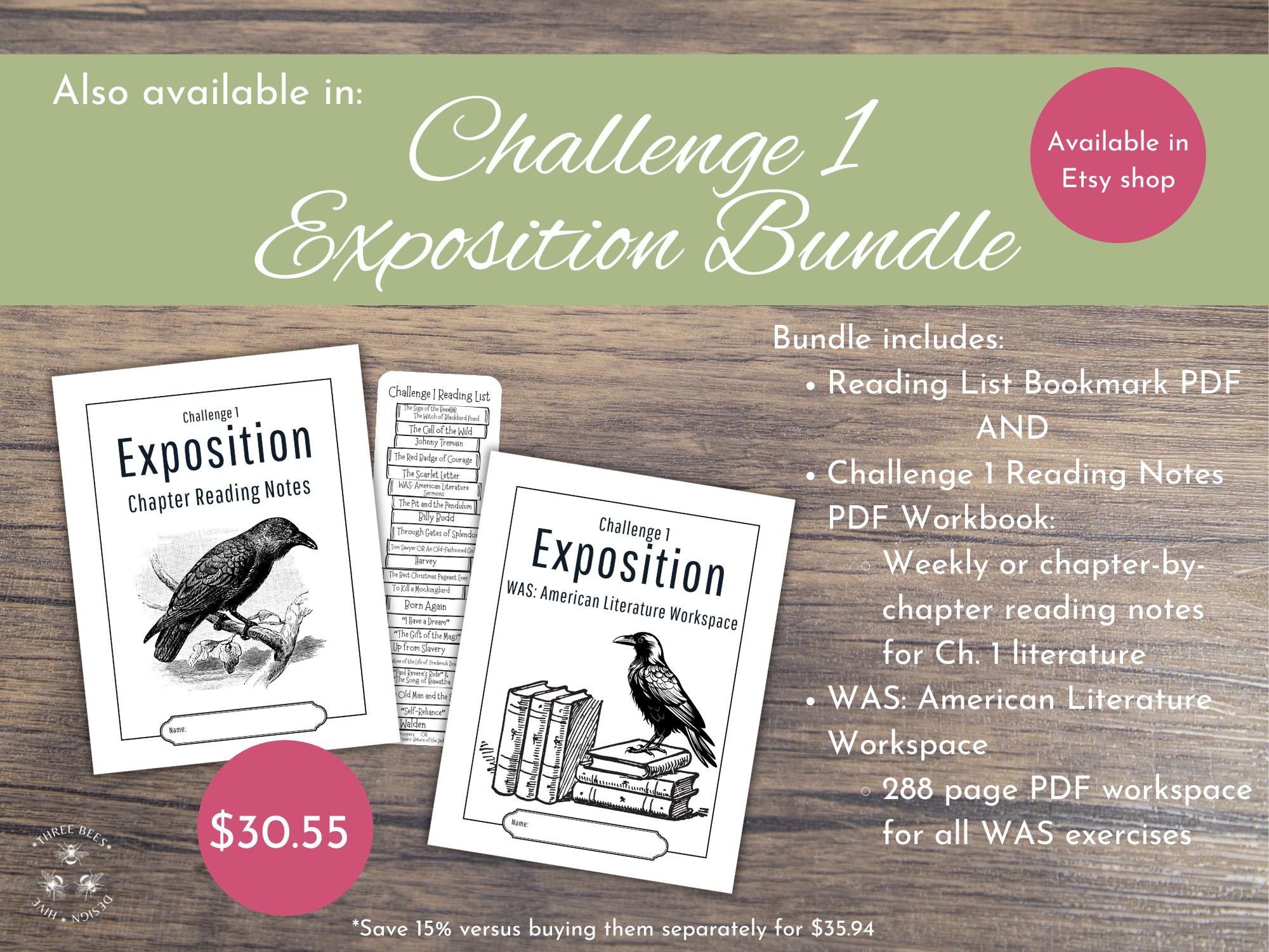 Challenge 1 Exposition Book List Bookmark (digital PDF) - Etsy