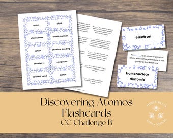 Discovering Atomos Flashcards: Digital Download | Challenge B Research