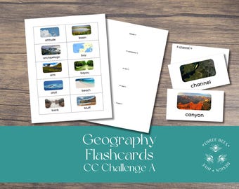 Flashcards de Termos de Geografia: Desafio de Cartografia A (Download Digital)