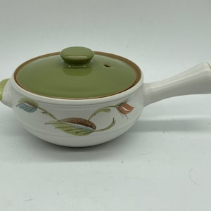 DENBY Single Servier SPRING Mini Auflaufform Schüssel Zwiebelsuppe Vintage Circa 1980 Made in England