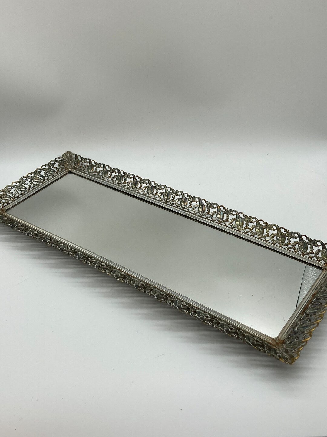 Vintage Vanity Mirror Tray Hollywood Regency This Vintage Etsy