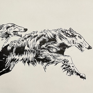 Sprinting Borzoi