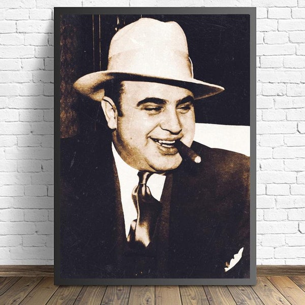 Al Capone Movie Poster Wall art Canvas Painting Living Room Home Decor（No frame）