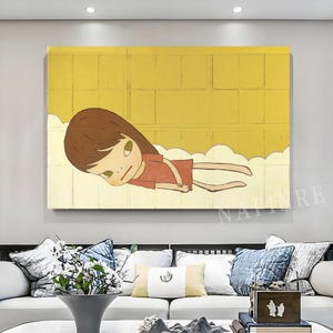 Nara Yoshitomo Home Decor Canvas Poster Art Wall art Living Room（No frame）