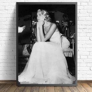 Grace Kelly Poster Wall art Canvas Painting Living Room Home Decor（No frame）