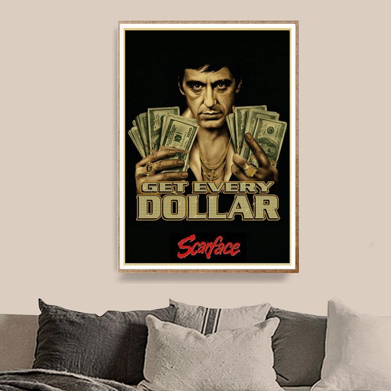 Al Pacino Scarface Movie Poster Wall Art Canvas Painting - Etsy
