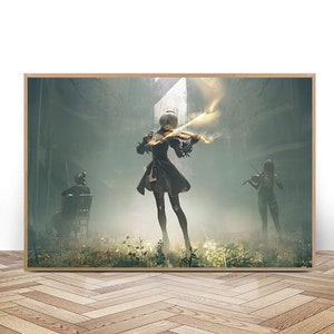 Nier Automata Game Poster Wall art Canvas Painting Living Room Home Decor（No frame）