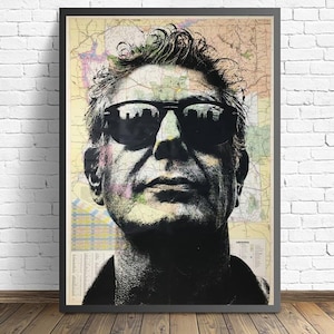 Anthony Bourdain Poster Wall art Canvas Painting Living Room Home Decor（No frame）