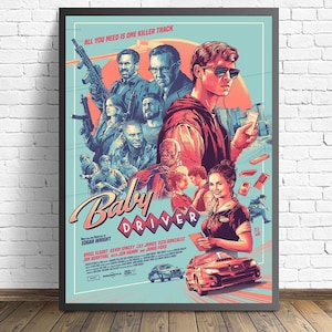 Baby Fahrer Movie Poster Wandkunst Leinwand Gemälde Wohnzimmer Dekoration （Kein Rahmen）