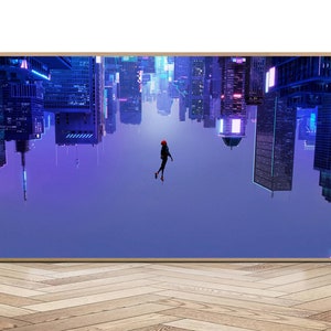 Spider Man Into the Spider Verse Filmposter Wandkunst Leinwand Gemälde Wohnzimmer Wohnkultur (kein Rahmen)