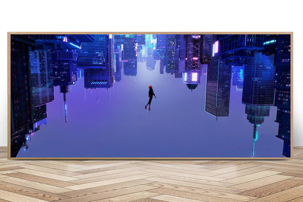 Targa In Latta Vintage Spider-Man: Into The Spider-Verse, Poster Metallico 20x30 Cm, Decorazione Parete Senza Cornice, Regalo Cartello
