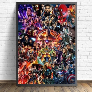 The Avengers Movie Poster Wall art Canvas Painting Living Room Home Decor（No frame）