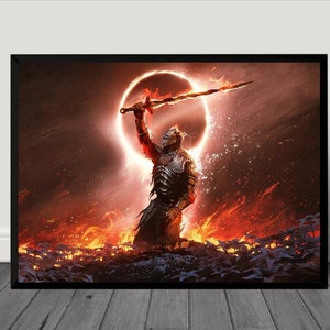 Dark Souls Spiel Poster Wandkunst Leinwand Gemälde Wohnzimmer Wohnkultur（Kein Rahmen）