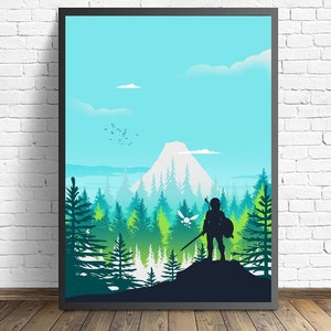 Legend Of Zelda Minimalist Game Poster Wandkunst Leinwand Gemälde Wohnzimmer Wohnkultur（Kein Rahmen）