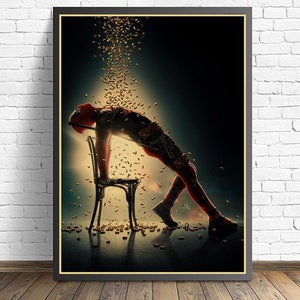 Superhero Deadpool Movie Poster Wall art Canvas Painting Living Room Home Decor（No frame）