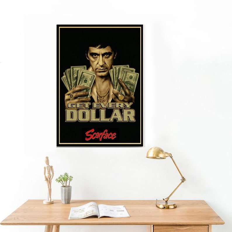 Al Pacino Scarface Movie Poster Wall Art Canvas Painting - Etsy