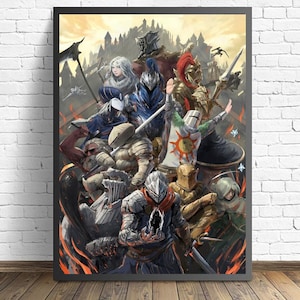 Póster del juego Dark Souls, arte de pared, pintura en lienzo, decoración del hogar para sala de estar (sin marco)