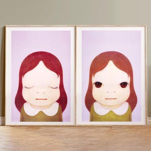 Nara Yoshitomo Poster Wall art Canvas Painting Living Room Home Decor（No frame）