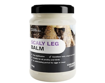 Bálsamo contra los ácaros de las patas escamosas / Tratamiento natural para gallinas de traspatio, 100 % orgánico