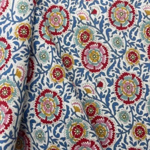 Tilda Fabrics Jubilee Collection - Elodie in Blue - 110cm Wide - 2024 Collection - Fabric by 1/4 metre - UK SELLER & DISPATCH