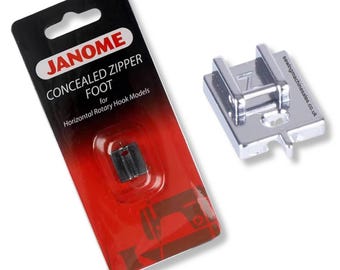 Janome Concealed Zip Foot – Perfect for Invisible Zipper Insertion with Seamless Finish on Compatible Janome Sewing Machines