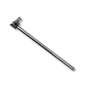 May include: A silver sewing machine component with a long, straight shaft and a jointed head. The part is angled and appears to be made of metal. The text "sewingmachinesales.co.uk" is printed on the shaft.