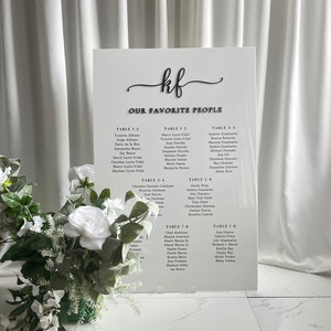 Plano de asientos para bodas - Plano de asientos para bodas de acrílico con acrílico 3D / Letrero de boda personalizado / Letrero de boda - Letrero de asientos para ceremonia