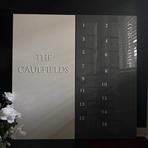 Acrylic Wedding Welcome Sign & Seating Chart Combo, Custom Reception Sign, Elegant Wedding Seating Chart, Personalized Event Sign Duo