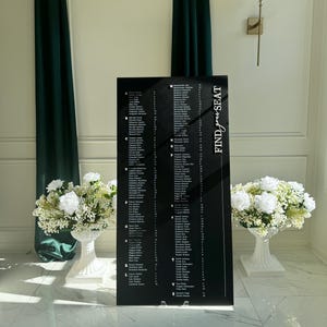 Wedding Seating Chart - Acrylic Wedding Seating Chart with 3D Acrylic | Custom Wedding Sign | Wedding Signage - Ceremony Seating Sign