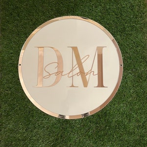 Round Business Logo Sign, 3D Door Wall Sign, Custom Logo Acrylic Business Signage, Office Storefront, Wall Hanging Business Office