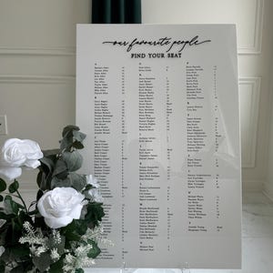 Plano de asientos para bodas - Plano de asientos para bodas de acrílico con acrílico 3D / Letrero de boda personalizado / Señalización de boda - Letrero de asientos para ceremonia