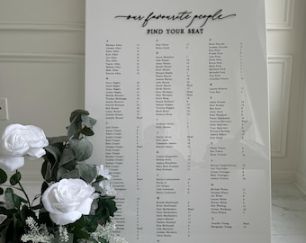 Wedding Seating Chart - Acrylic Wedding Seating Chart with 3D Acrylic | Custom Wedding Sign | Wedding Signage - Ceremony Seating Sign